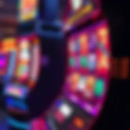 Futuristic slot machine interface showcasing engaging graphics