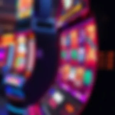Futuristic slot machine interface showcasing engaging graphics