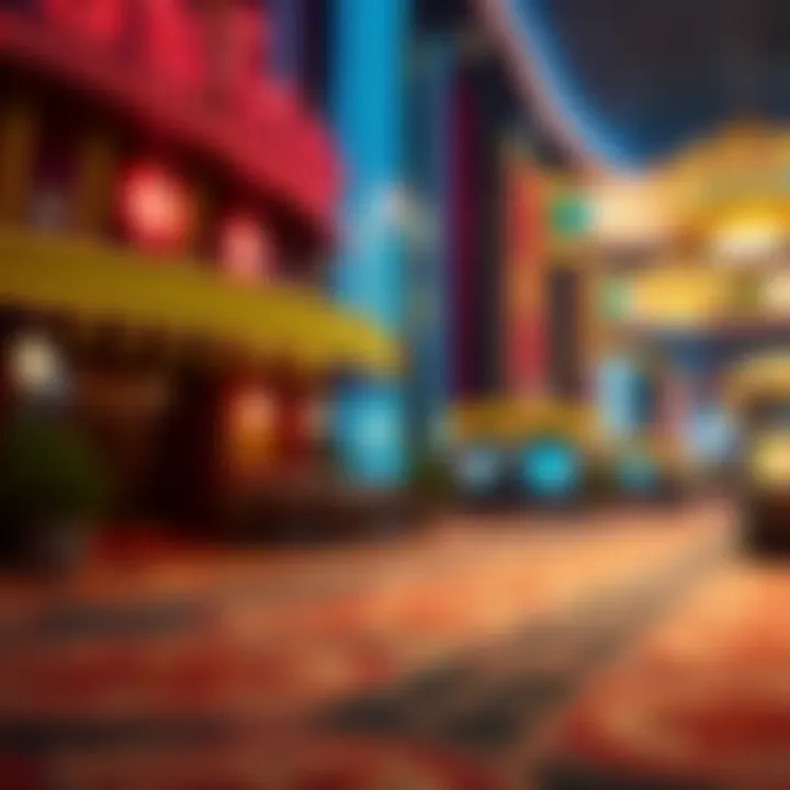 Vibrant Casino Environments Casino exterior showcasing vibrant atmosphere