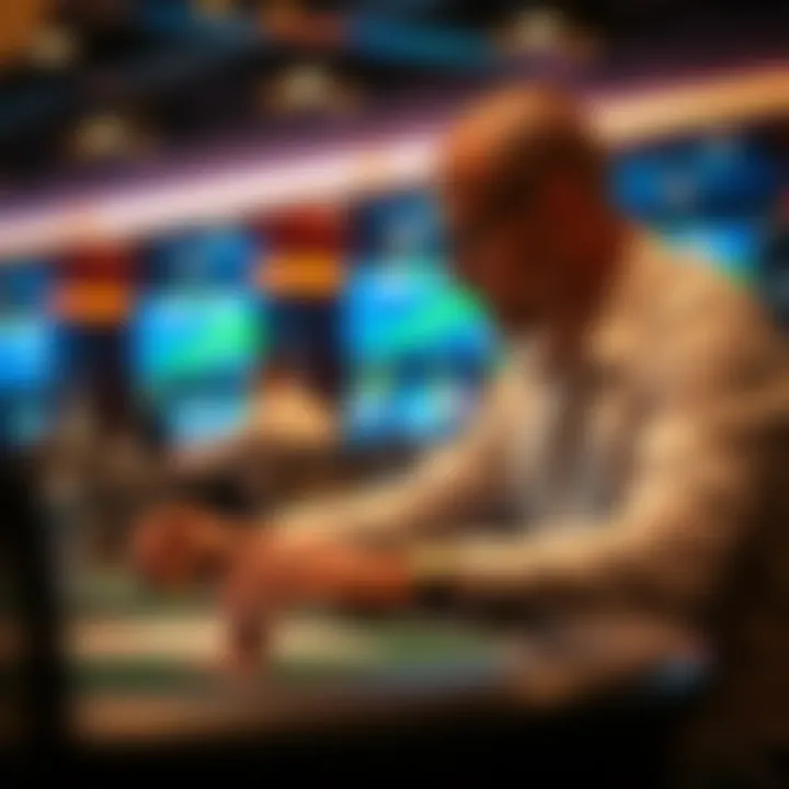 Player Strategy in Casino Gaming Strategic player analyzing game statistics