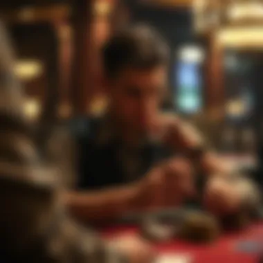 A thoughtful player analyzing strategies in a Banco Game session