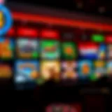 A vibrant online casino interface showcasing various game options