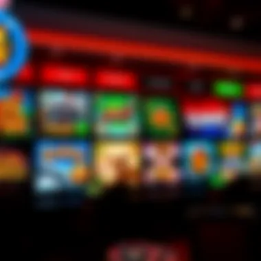 A vibrant online casino interface showcasing various game options