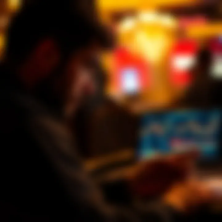 A player analyzing statistics and performance metrics from a training app