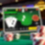 User interface of a top poker training app showcasing features