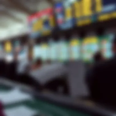 Betting slips and odds board at the event