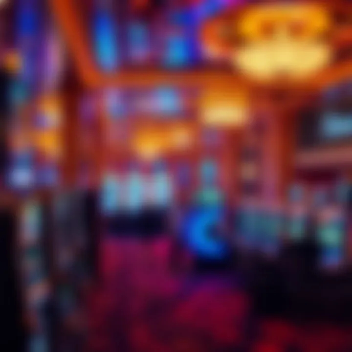 Interior gaming floor bustling with activity and vibrant decor