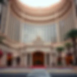 Exterior view of Caesars Palace showcasing its architectural grandeur