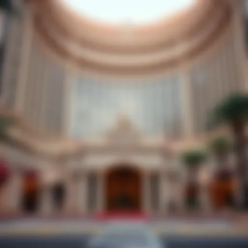 Exterior view of Caesars Palace showcasing its architectural grandeur