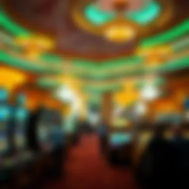 Inside the luxurious gaming floor filled with slot machines and tables