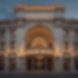 The grand exterior of Caesars Palace Theater showcasing its architectural beauty