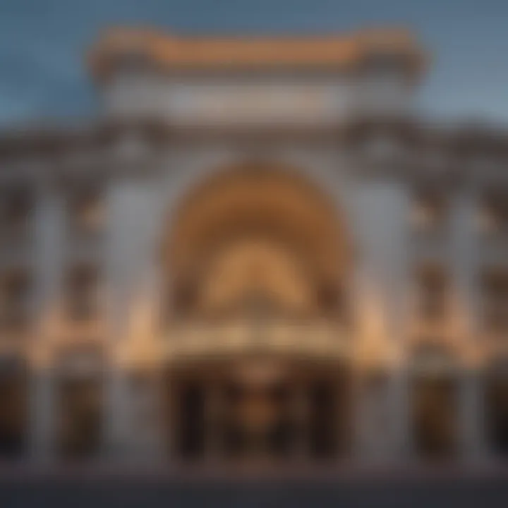 The grand exterior of Caesars Palace Theater showcasing its architectural beauty