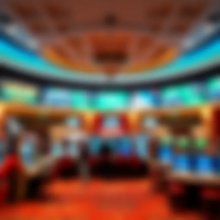 Interior view of a bustling Caesars Sportsbook location