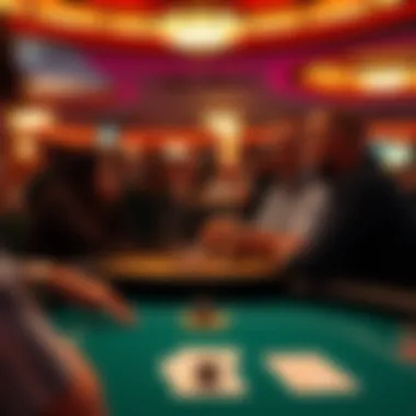 Engaging atmosphere of a poker table