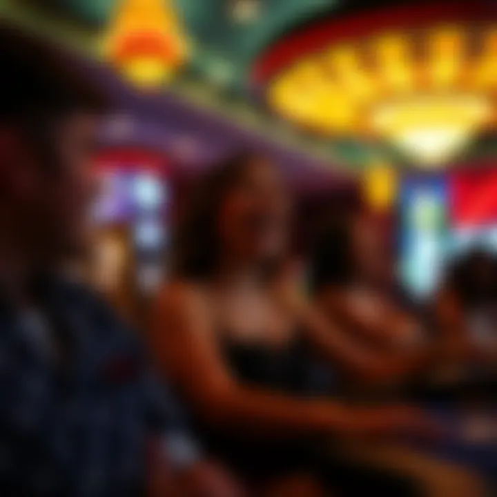 Excited players enjoying the ambiance