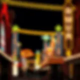 The iconic neon signs of Old Town Vegas casinos illuminating the night sky