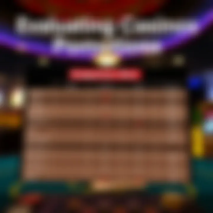 Comparison chart of online casino promotions