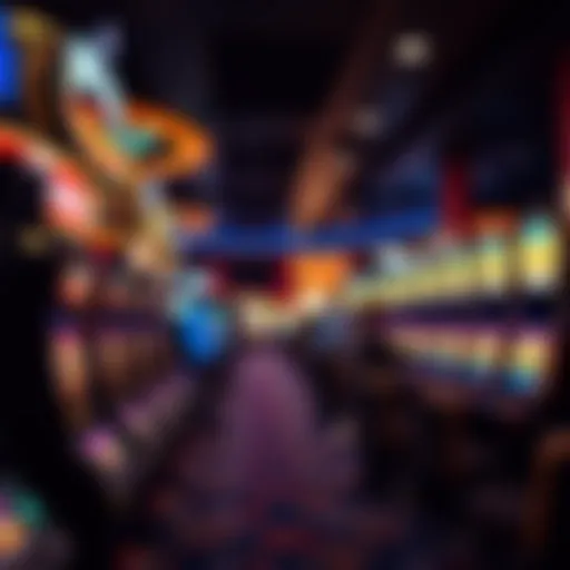 Overview of a vibrant casino floor with slot machines
