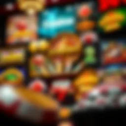 A collage of popular online casino games