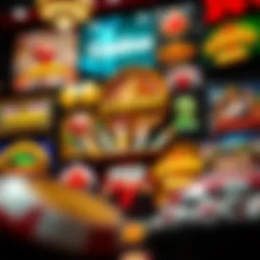 A collage of popular online casino games