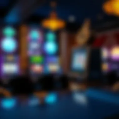 An attractive setting of a gaming room featuring the Crystal Forest slot machine.