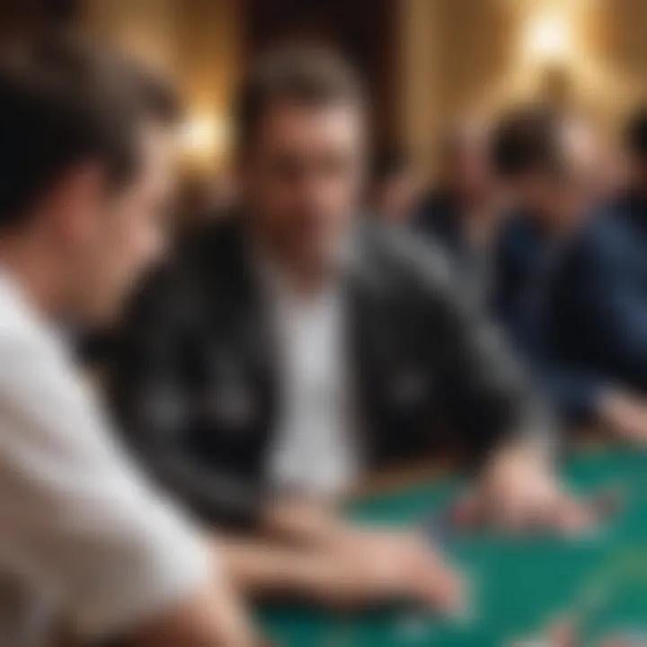 Dan Harrington discussing poker strategies at a seminar