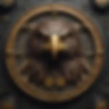 Close-up of the Eagle Bucks symbols and icons