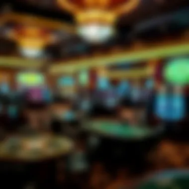 Interior shot of the gaming floor filled with various gaming tables and slot machines