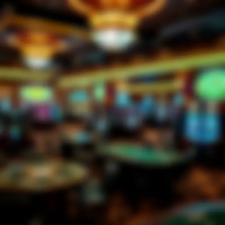 Interior shot of the gaming floor filled with various gaming tables and slot machines