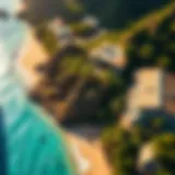 Aerial view of a pristine Hawaiian beach