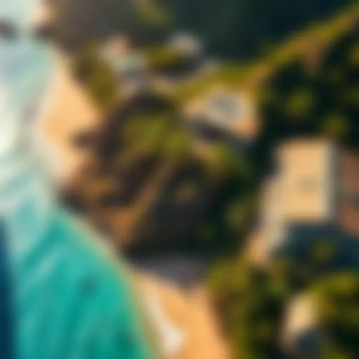 Aerial view of a pristine Hawaiian beach