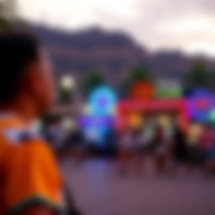 Tourists enjoying local attractions in Hawaii