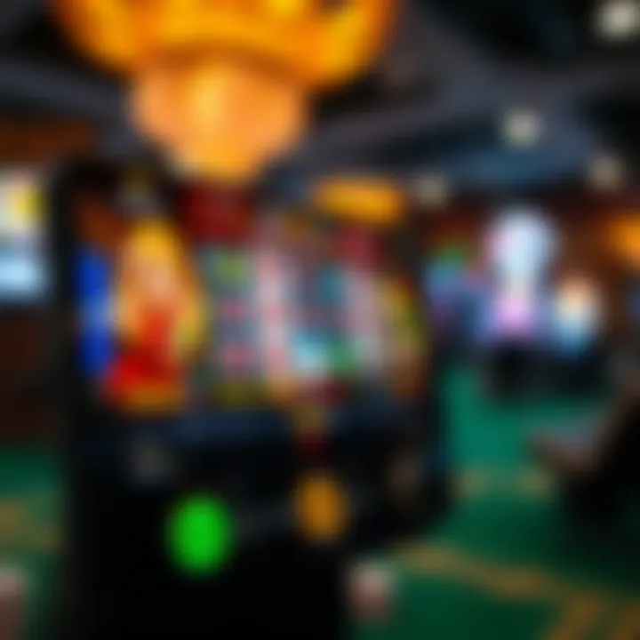 Mobile casino game interface showcasing vibrant graphics