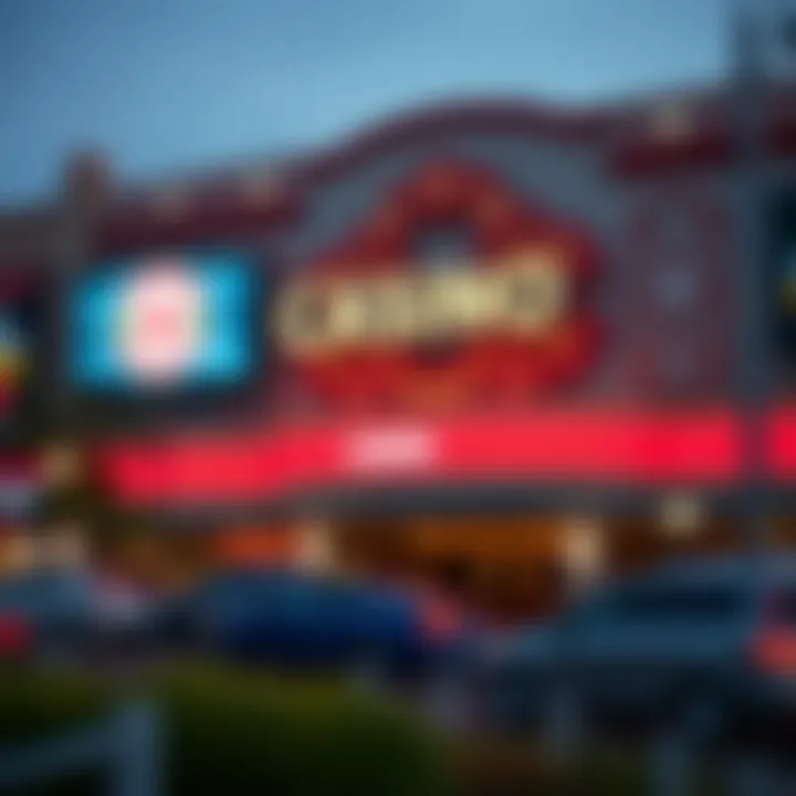 Exterior view of a popular casino venue in Queens