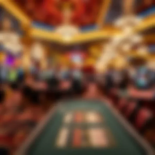 Vibrant gaming floor at Aria Casino showcasing various table games