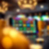 Mobile device displaying a vibrant slot game interface