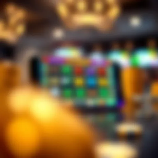 Mobile device displaying a vibrant slot game interface