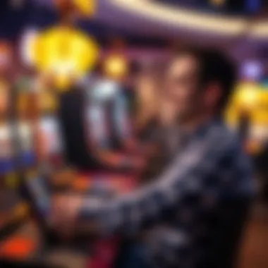 Player engaging with an immersive online pokies experience