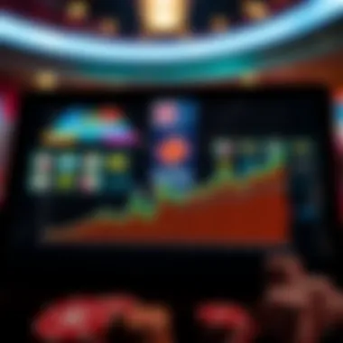 Graph depicting trends in Australian online gambling