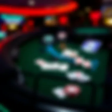 User interface of a browser-based blackjack game