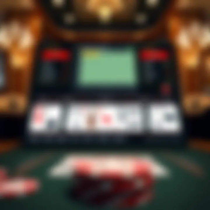 An overview of blackjack card counting software interface showcasing various features.