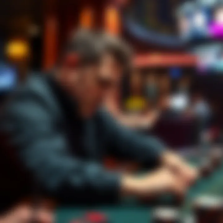 Understanding Player Psychology in Blackjack A focused player analyzing their psychology during gameplay