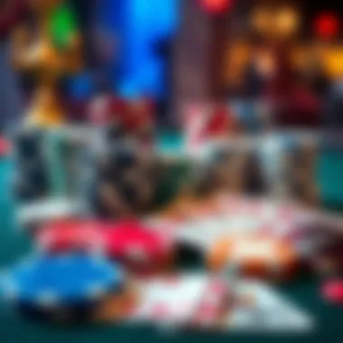 Diverse range of poker chips and cards ready for play