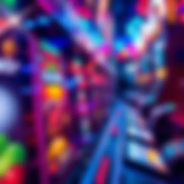 Close-up of a slot machine with vibrant graphics