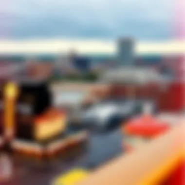 Overview of Rockford's casinos against the backdrop of the city