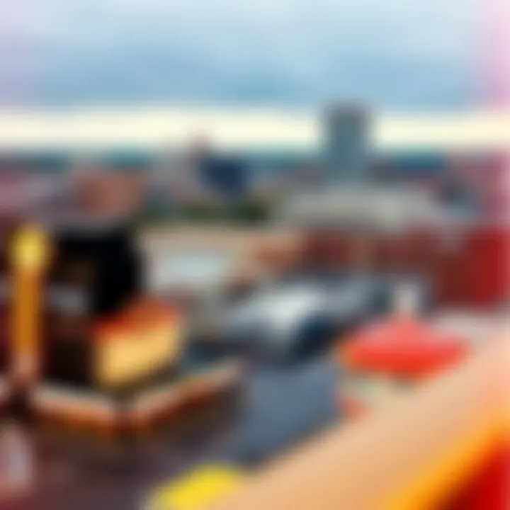 Overview of Rockford's casinos against the backdrop of the city