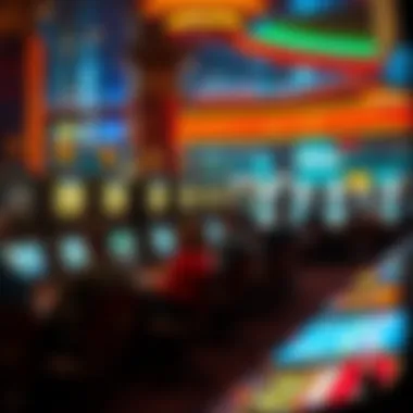 An exciting gaming environment showcasing players engaged in slot machines