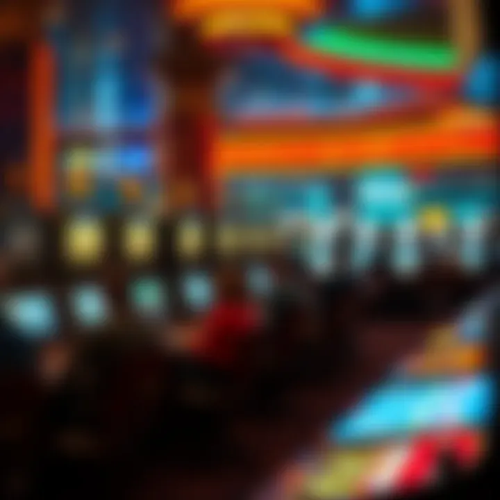 An exciting gaming environment showcasing players engaged in slot machines