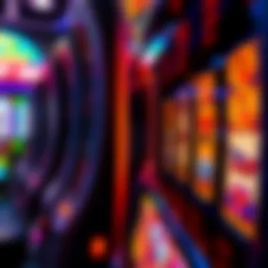 A close-up view of a modern slot machine with intricate design