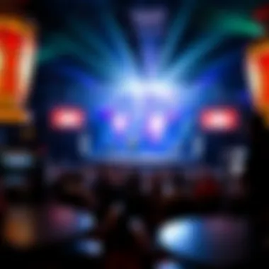 Exciting live entertainment stage in a casino